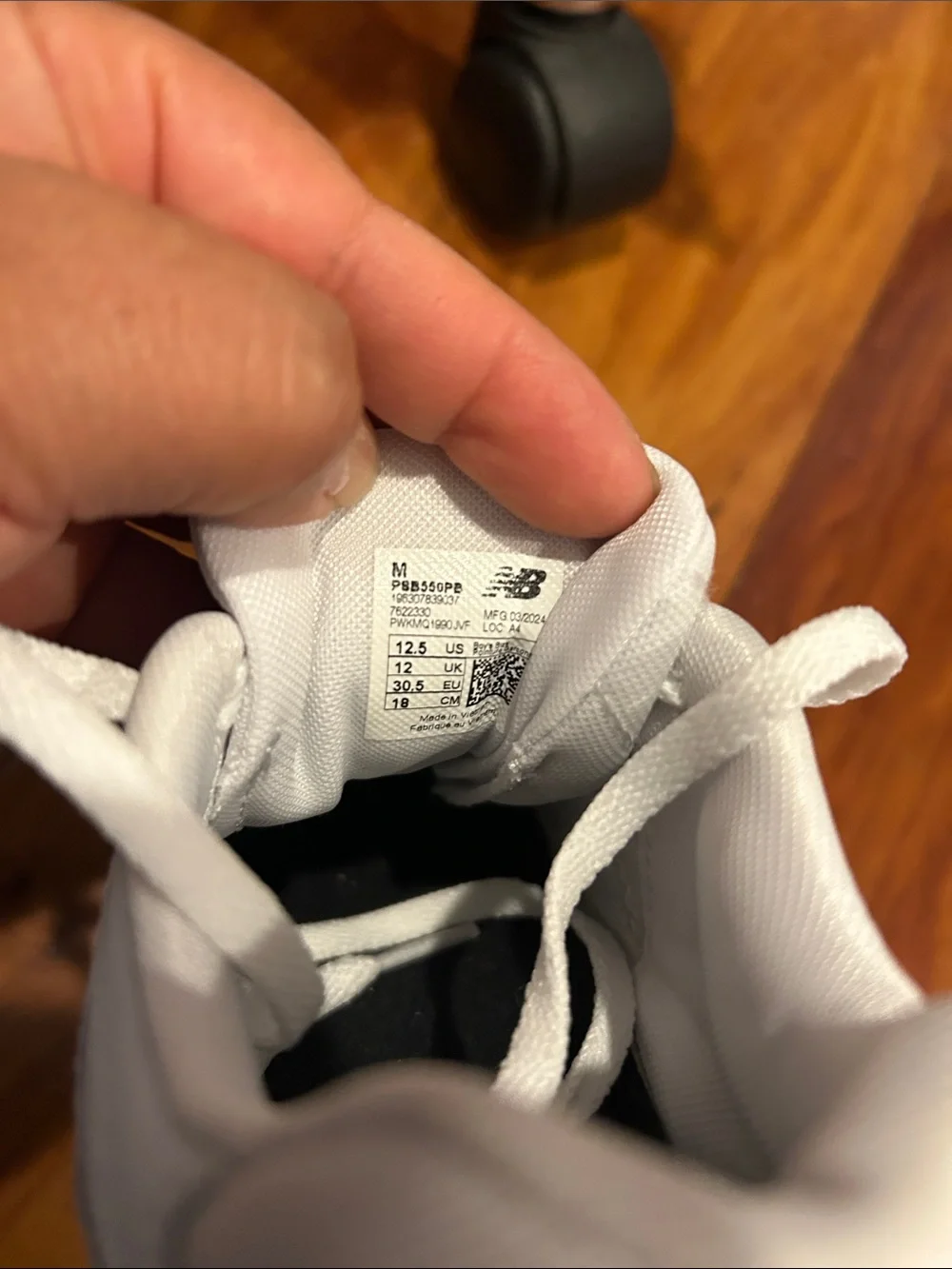 New Balance Kids White Low-Top Sneakers